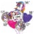 Happy Birthday Unicorn Helium Filled Balloon Bouquet Perspective: back