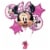 Minnie Mouse Helium Filled Balloon Bouquet Perspective: back