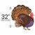 Thanksgiving Turkey Oversized Shape Helium Filled Balloon Perspective: back