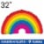 Rainbow Fun Oversized Helium Filled Balloon Perspective: back