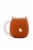 PMI Worldwide Dog Shaped Mug - White/Orange Perspective: back