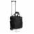 Cellar 6-Bottle Wine Carrier & Cooler Tote with Trolley, Black with Gray Accents Perspective: back
