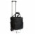 Cellar 6-Bottle Wine Carrier & Cooler Tote with Trolley, Black with Gray Accents Perspective: back