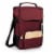 Duet Wine & Cheese Tote, Burgundy Perspective: back
