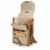 Corsica Wine & Cheese Picnic Basket, Beige Canvas Perspective: back
