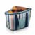 Topanga Cooler Tote Bag, Sky Blue with Multi Stripe Pattern Perspective: back
