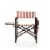 Sports Chair, Moka Collection - Brown with Beige & Red Accents Perspective: back