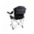 Reclining Camp Chair, Black with Gray Accents Perspective: back