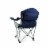 Reclining Camp Chair, Navy Blue with Gray Accents Perspective: back