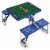 Illinois Fighting Illini - Picnic Table Portable Folding Table with Seats Perspective: back