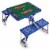 Ole Miss Rebels - Picnic Table Portable Folding Table with Seats Perspective: back