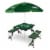 New York Jets - Picnic Table Folding Table with Seats and Umbrella Perspective: back