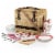Yellowstone Picnic Basket, Brown with Beige & Red Accents Perspective: back