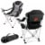 Maryland Terrapins - Reclining Camp Chair Perspective: back