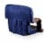 Ventura Portable Reclining Stadium Seat, Navy Blue, Orange, & Gray Pattern Perspective: back