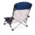 Tranquility Portable Beach Chair, Vibe Collection - Navy Blue, Orange, & Gray Pattern Perspective: back