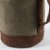 Insulated Growler Tote, Khaki Green with Brown Accents Perspective: back