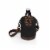 Insulated Growler Tote with 64 oz. Glass Growler, Black with Brown Accents & Glass Growler Perspective: back