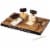 Picnic Time Delio Acacia Cheese Board with Chalk Board Markers - Acacia Perspective: back