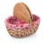 Country Picnic Basket, Red & White Gingham Pattern Perspective: back