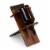 Growler Stand with 64oz Glass Growler, Acacia Wood Perspective: back