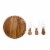 Acacia Brie Cheese Cutting Board & Tools Set, Acacia Wood Perspective: back