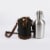 Insulated Growler Tote with 64 oz. Stainless Steel Growler, Black Perspective: back