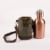 Insulated Growler Tote with 64 oz. Cooper Stainless Steel Growler, Khaki Green Perspective: back