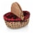 Country Picnic Basket, Red & Black Buffalo Plaid Pattern Perspective: back