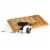 Disney Mickey Mouse - Icon Glass Top Cutting Board & Knife Set, Rubberwood & Bamboo Perspective: back