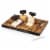Disney Mickey & Minnie Mouse - Delio Acacia Cheese Cutting Board & Tools Set, Acacia Wood Perspective: back