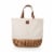 Promenade Picnic Basket, Beige Canvas Perspective: back
