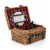 Champion Picnic Basket, Red & Black Buffalo Plaid Pattern Perspective: back
