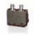 Insulated Double Growler Tote with 64 oz. Stainless Steel Growlers, Khaki Green Perspective: back