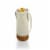 Malbec Insulated Canvas and Willow Wine Bottle Basket, Beige Canvas Perspective: back