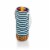 Malbec Insulated Canvas and Willow Wine Bottle Basket, Navy Blue & White Stripe Perspective: back