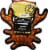 Tuffy® Crab Dog Toy Perspective: back