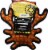 Tuffy® Crab Dog Toy Perspective: back