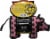 Tuffy® Pink Junior Pig Dog Toy Perspective: back