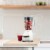 Brentwood 12-speed Blender With Plastic Jar - White Perspective: back