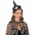 Seasons Adult Fantasy Mini Witch Hat - Black/Silver Perspective: back
