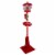 Northlight 70.75 Musical Red Holiday Street Lamp with Christmas Tree Snowfall Lantern Perspective: back