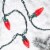 Northlight 25-Count Red LED C7 Christmas Lights Set, 16 ft Green Wire Perspective: back