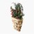 Northlight 13.5 Brown and Green Frosted Pine Cones Artificial Christmas Basket Perspective: back