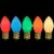 Northlight Pack of 25 Incandescent C7 Opaque Multi-Color Christmas Replacement Bulbs Perspective: back