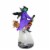 Northlight 11' Pre-Lit Purple and Black LED Inflatable Flying Witch Halloween Outdoor Decor Perspective: back
