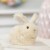 Northlight 4.75  White and Black Plush Sitting Easter Bunny Rabbit Spring Figure Perspective: back