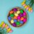 Northlight 60ct Multi-Colored Fillable Easter Eggs 2.5 Perspective: back