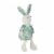 Northlight 17  Green and White Floral Easter Bunny Rabbit Spring Figure Perspective: back