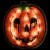 Northlight 13.5 Lighted Orange Jack O' Lantern Halloween Window Silhouette Perspective: back